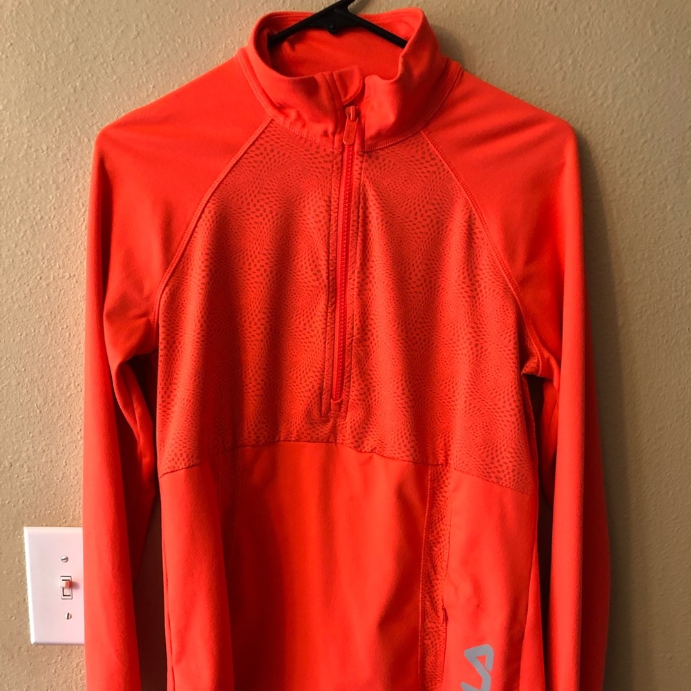 High vision orange fila running top